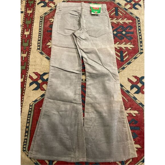 NWT NOS Levi’s Corduroy Big Bell Bottom Pants Jeans Gray 784-1555 26 X 29 80s - Picture 2 of 15